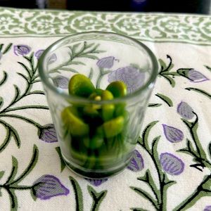 Tea light in glass jar